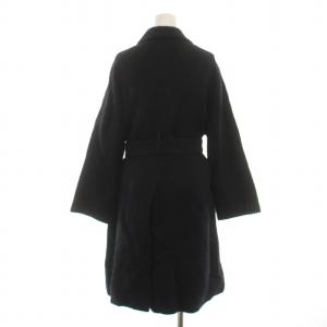 J&M DAVIDSON アルパカウールベルテッドコート アウター ミドル丈 ベルト 8 黒 ブラック /BB