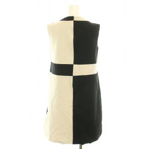 S Max Mara コットンファイユショートドレス ワンピース ひざ丈 ノースリーブ 36 黒 ブラック ベージュ 24192211136