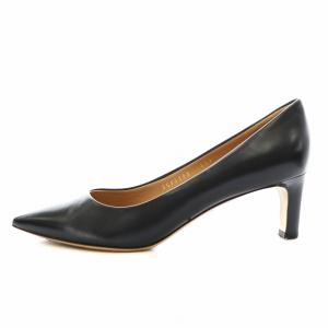 Salvatore Ferragamo パンプス ポインテッドトゥ ヒール レザー 6.5 黒 ブラック