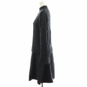 René 21AW ニットワンピース ロング丈 長袖 ウール カシミヤ混 34 グレー 5142040 /AN15