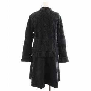 René 21AW ニットワンピース ロング丈 長袖 ウール カシミヤ混 34 グレー 5142040 /AN15