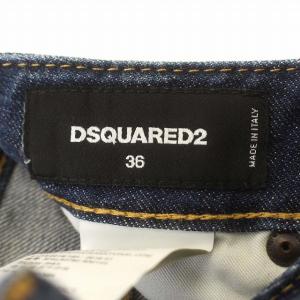 DSQUARED2 Skinny jean S75LA0762 デニムパンツ スキニー ダメージ加工 ペイント ローライズ ボタンフライ 36