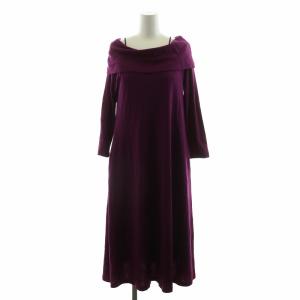 オフタートルドレス ロング 長袖 インナー付き M パープル GBPAN-18390 /NQ