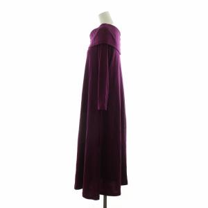 SYBILLA オフタートルドレス ロング 長袖 インナー付き M パープル GBPAN-18390 /NQ