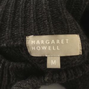 MARGARET HOWELL カーディガン ニット ハイネック ウール キャメル混 579-260115 M チャコールグレー