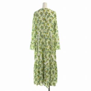 JILL STUART フレアワンピース マキシ ロング 花柄 インナーキャミ付き 長袖 4 マルチカラー 092-2140001