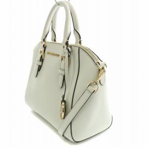 MICHAEL KORS CIARA 2WAY ハンドバッグ ショルダーバッグ レザー ロゴチャーム 白 ホワイト 35S8GC6M2L