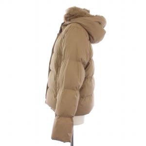 URBAN RESEARCH ラビットフードストレッチショートダウジャケット ジップアップ 38 茶 UR97-27T004