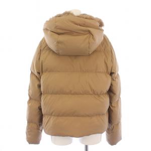 URBAN RESEARCH ラビットフードストレッチショートダウジャケット ジップアップ 38 茶 UR97-27T004