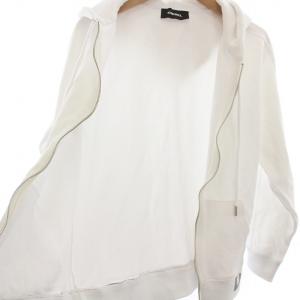 DIESEL ジップアップ パーカー スウェット 長袖 M 白