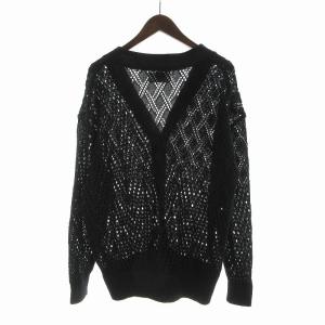 UNITED TOKYO UNITEDTOKYO 22SS マルチスカシアミカーディガン ニット Vネック オーバーサイズ 長袖 1 紺 ネイビー /EA