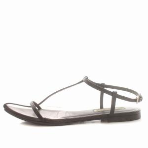 JIL SANDER Tストラップ JS3310A トングサンダル 36 ブラック
