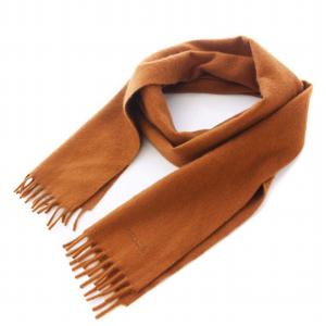 2024年生 カシミヤマフラー 茶 2FS066 /KH OH