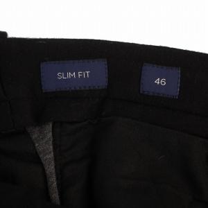 INCOTEX SLIM FIT コットンストレッチ ダブルフェイス ジャージ スラックスパンツ ジップフライ 46 黒 1T084C 4082