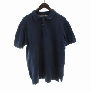 ポロシャツ ニット 半袖 M 青 ブルー 2720800082