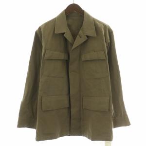 ミリタリージャケット アウター 麻 リネン 38 カーキ タグ付き