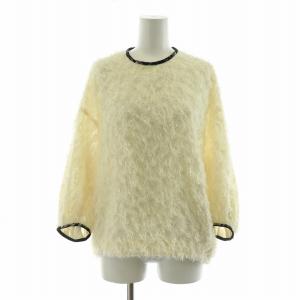 カットソー 半袖 フリンジ プルオーバー 38 ホワイト ブラック 085-85071 /NQ