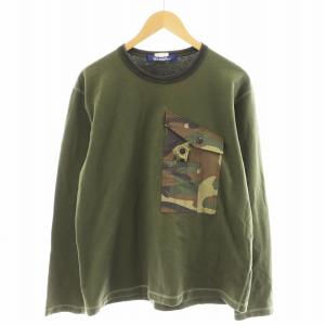 COMME des GARCONS コムデギャルソン 20AW Tシャツ カットソー 長袖 迷彩柄 カモフラ L カーキ