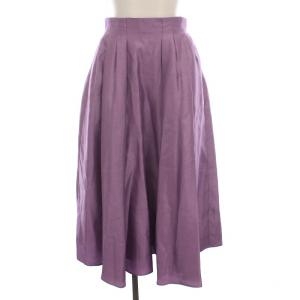 23AW タックボリュームスカート ロング フレア 36 パープル CWFS234091 /YM