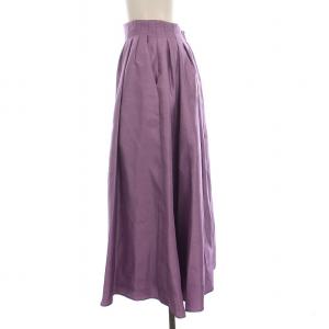 CELFORD 23AW タックボリュームスカート ロング フレア 36 パープル CWFS234091 /YM
