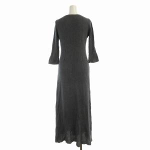 Ron Herman ワンピース ミモレ ロング ニット 七分袖 XS グレー 221030129-1071