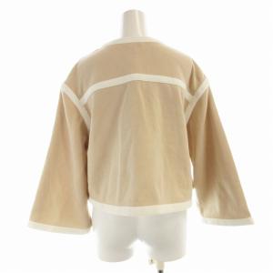 TO BE CHIC ノーカラージャケット 七分袖 40 ベージュ W5F0170740 /EE