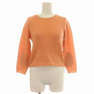 エルボーパッチ ニット ETB4121 カシミヤ 七分袖 34 ピンク /G