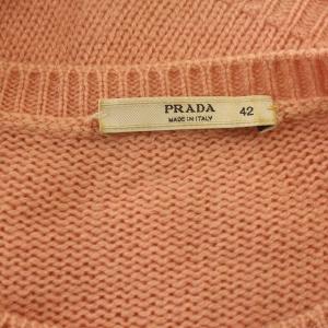 PRADA エルボーパッチ ニット ETB4121 カシミヤ 七分袖 34 ピンク /G