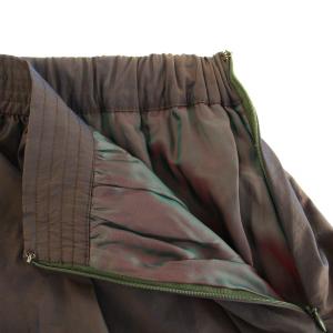 MAISON SPECIAL シャンブレータフタボリュームスカート ロング マキシ ティアード FREE 茶 ブラウン 21221515105