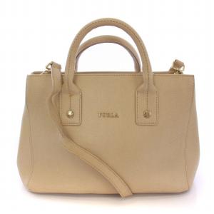 ショルダーバッグ ハンドバッグ 2WAY 鞄 ベージュ /DK D