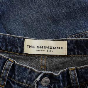 Shinzone 24AW CUTOFF DENIM カットオフデニムパンツ ジーンズ ジップフライ 34 青 ブルー 24AWSPA04