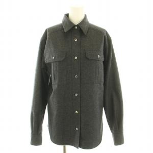 シャツジャケット SHIRT JACKET シャツ ブラウス 長袖 ウール 34 グレー 23AMSBL08