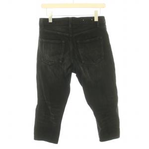 MINEDENIM グランジスリムフィット デニムパンツ ジーンズ ボタンフライ ダメージ加工 6 黒 ブラック /YT