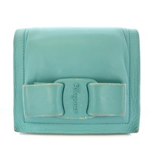 FERRAGAMO Ferragamo フェラガモ ヴァラリボン レザー 三つ折り