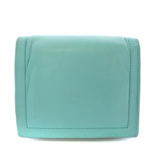 Salvatore Ferragamo Viva Bow 二つ折り財布 レザー 青緑 22 0288/00