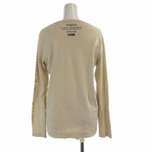 DOUBLE STANDARD CLOTHING ロングTシャツ カットソー プリント クルーネック 長袖 F ベージュ 0208-110-211 /RO