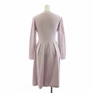 TOCCA ニットワンピース ミモレ ロング 長袖 切替 XS ピンク KRTOIS0040