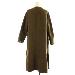 MUSE de Deuxieme Classe victorian リバーロングノーカラーコート ウール F ブラウン 21020500401030