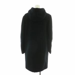 Tao ダッフルコート アウター ロング丈 フード トグルボタン ウール M 黒 ブラック