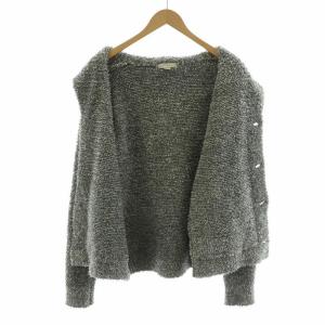 BAREFOOT DREAMS for Ron Herman カーディガン ニット ルームウェア ロング ショールカラー M グレー 17053020