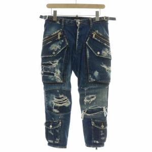 PHILIPPPLEIN AIR FORCEワッペン付き ペンキ加工 デニム PHILIPPPLEIN AIR FORCEワッペン付き ペンキ加工 デニム