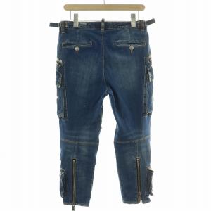 DSQUARED2 バイカージップカーゴパンツ 42 ネイビー S71KB0040