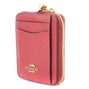 COACH 小銭入れ コインケース カードケース レザー 赤 6303imrzp