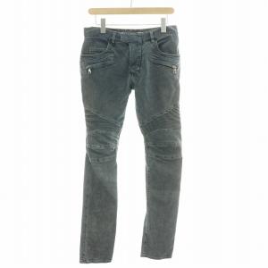 ストレッチバイカーデニムパンツ ジーンズ ジップフライ W29 グレー T551B701 /BB