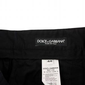 DOLCE&GABBANA ワイドパンツ コットン 44 ブラック