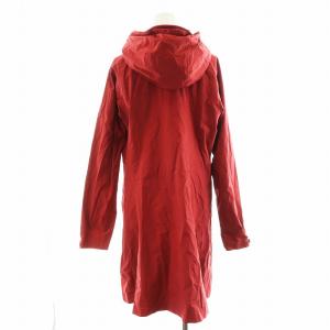 mont-bell ランブラーレインコート ロング丈 フード ナイロン L 赤 レッド 1128582