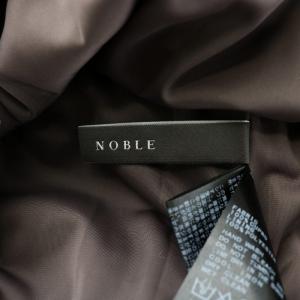 NOBLE 24AW キュプラサテンナローAラインスカート イージー マキシ ロング ウエストゴム 無地 38 M