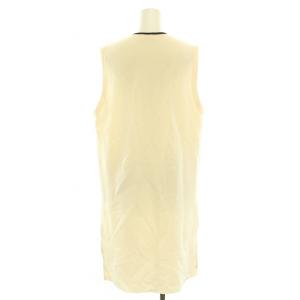 BALLSEY 23SS ミラノリブロングジレ ベスト 前開き アウター S アイボリー 黒 ブラック 11-02-32-02401