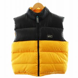 ダウンベスト アウター L 黄 イエロー 黒 ブラック UWC16C /AN28