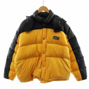 ダウンジャケット アウター L 黄 イエロー 黒 ブラック /AN18